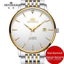 SKYSEED [Movimento de ouro atualizado] Diamond Watch Through